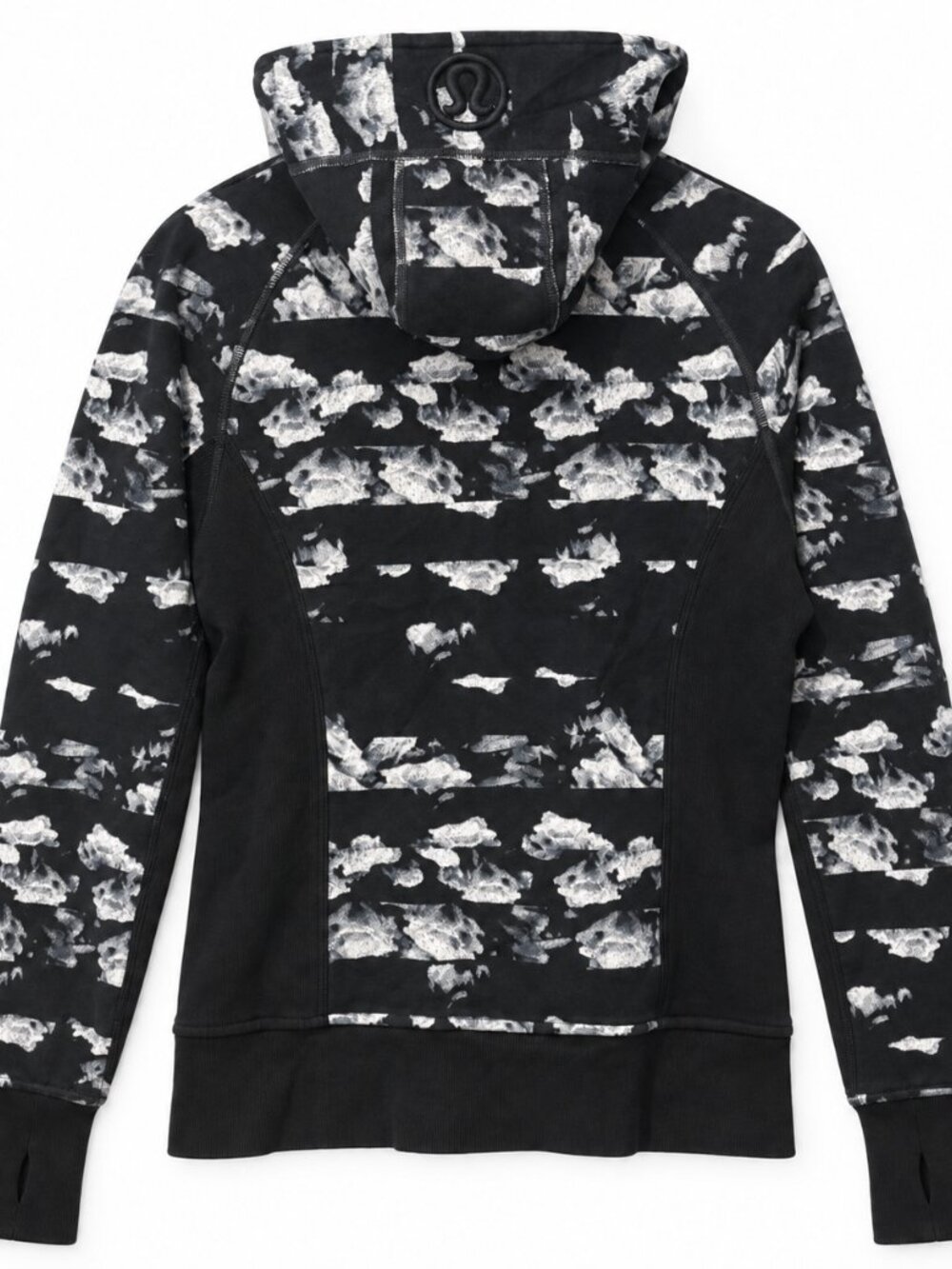Lululemon Scuba Hoodie III Fleur Sombre Black White Floral - Picture 6 of 7